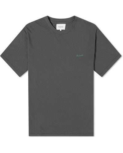 Palmes Dyed Chest Logo T-Shirt - Grey