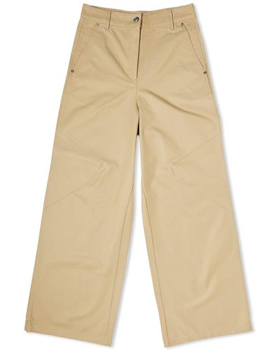 TheOpen Product Open Yy Khaki Wide-leg Trousers - Natural