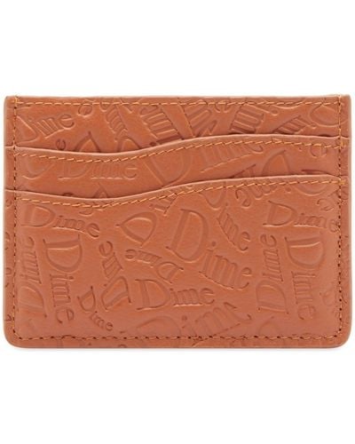 Dime Haha Leather Cardholder - Brown