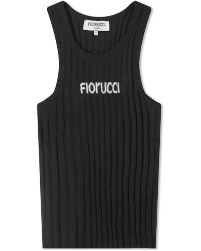 Fiorucci Angolo Ribbed Vest - Black