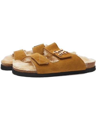 Palm Angels Comfy Slipper Sandals - Brown