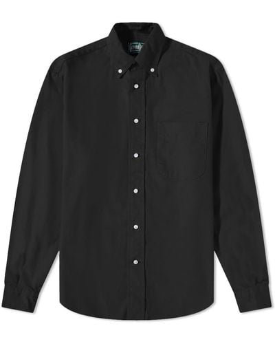 Gitman Vintage Button Down Overdyed Oxford Shirt - Black