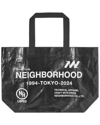 Neighborhood Logo Flexible Tote Bag - Black
