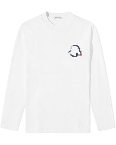 Moncler Badge Logo Long Sleeve Shirt - White