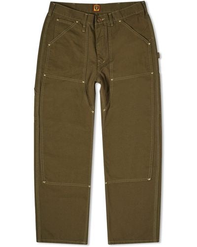 Human Made Duck Double Knee Trousers - Green