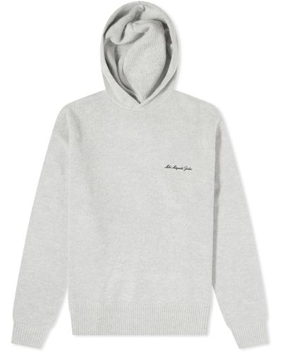 MKI Miyuki-Zoku Mohair Blend Knit Hoodie - White