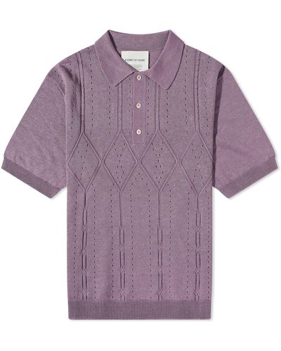 A Kind Of Guise Ferrini Knit Polo Shirt - Purple