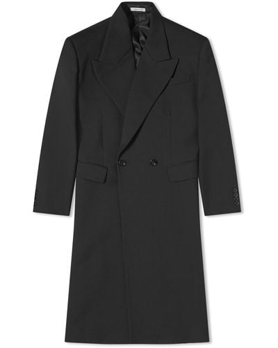 Alexander McQueen Double Breasted Coat - Black