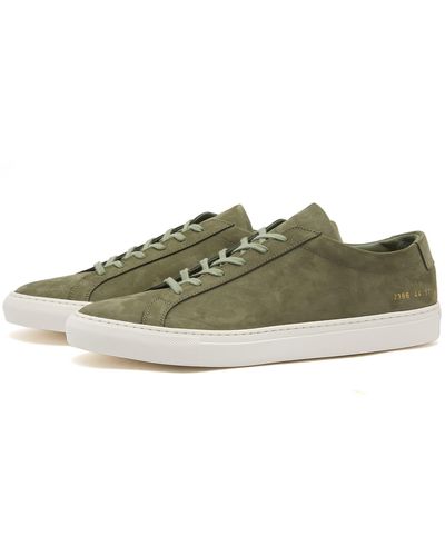Common Projects Original Achilles Low Nubuck Sneakers - Green