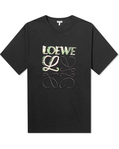 Loewe Distorted Logo T-Shirt - Black