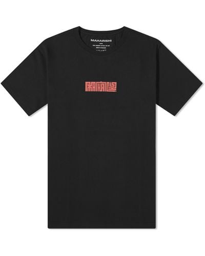 Maharishi Hikeshi Print T-Shirt - Black