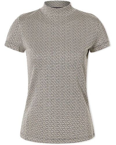 Balmain Monogram T-Shirt - Grey