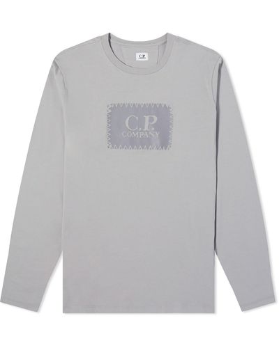 C.P. Company Box Logo Longsleeve T-Shirt - Grey