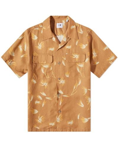 NN07 Daniel Floral Vacation Shirt - Brown
