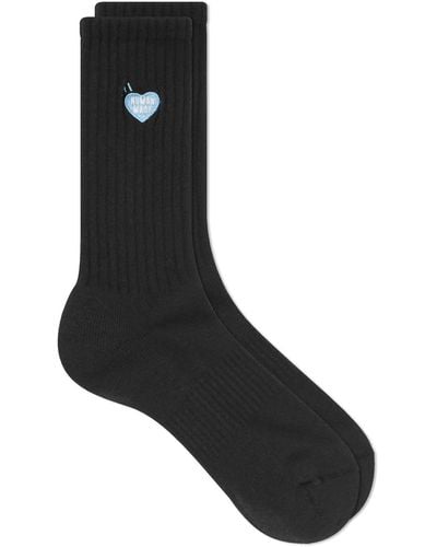 Human Made Pile Heart Socks - Black