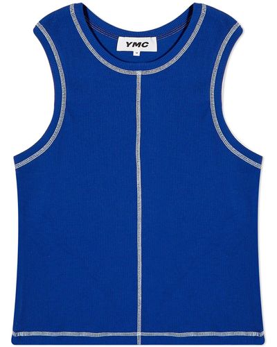 YMC Dot Vest Top - Blue