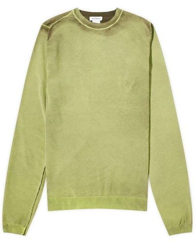 Acne Studios Fitted Logo Knit Top - Green