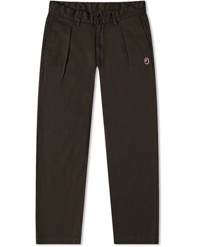 A Bathing Ape One Point Loose Fit Chino Drab - Grey