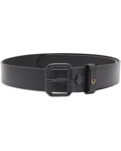 Fred Perry Leather Belt - Black
