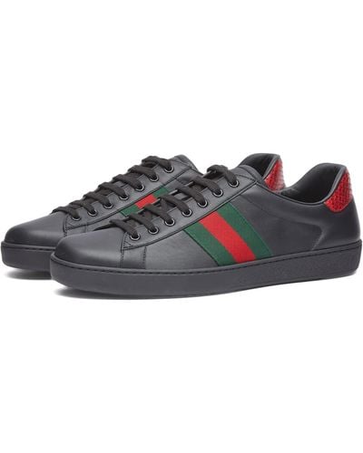 Gucci Ace Leather Sneaker - Black