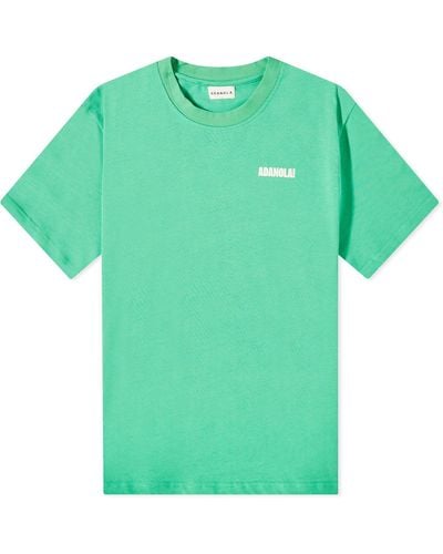 ADANOLA Resort Sports Short Sleeve Oversized T-Shirt - Green