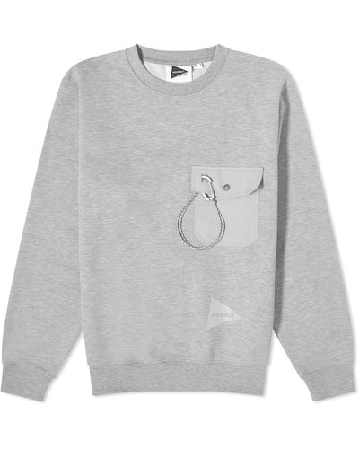 Gramicci X And Wander Pocket Sweatshirt - Gray