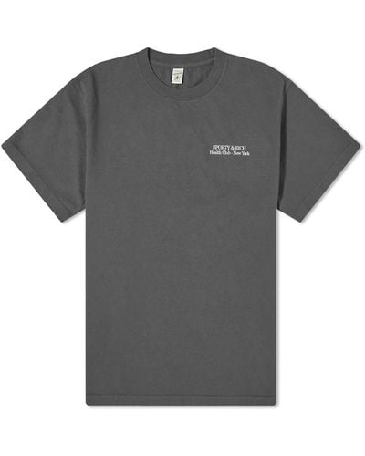 Sporty & Rich Drink More Water T-Shirt - Grey