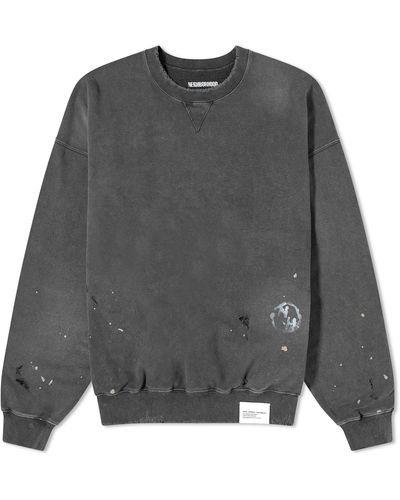 Neighborhood Damage Crew Sweater - Gray