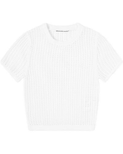 Alexander Wang Logo Crop T-Shirt - White