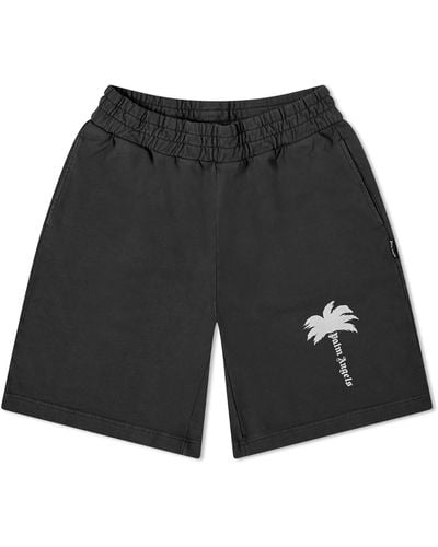 Palm Angels Logo Sweat Short - Black