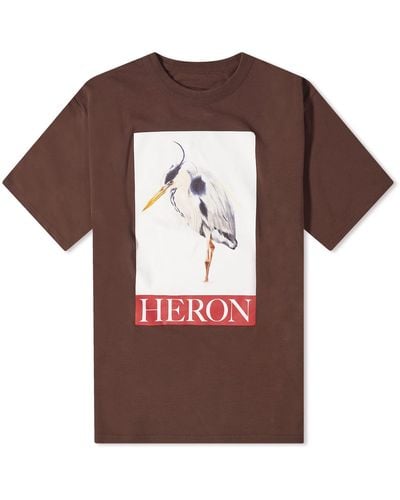 Heron Preston Heron Bird Painted T-Shirt - Brown