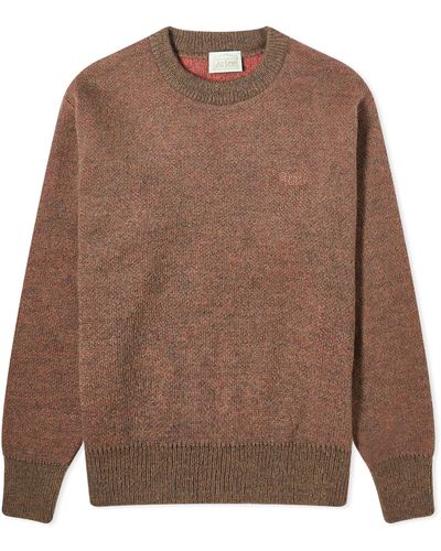 Aries Brushed Mohair Sweater - Brown