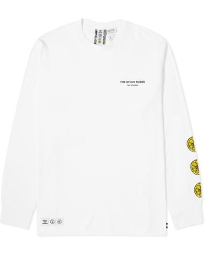 adidas X Mufc X The Stone Roses Long Sleeve T-Shirt - White
