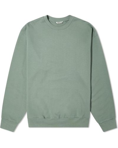 AURALEE Super High Gauze Sweatshirt - Green