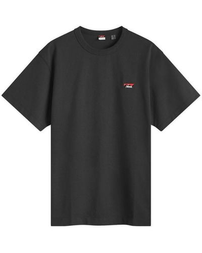 NANGA Eco Hybrid Box Logo Embroidered T-Shirt - Black