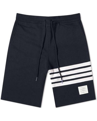 Thom Browne Engineered Stripe Sweat Shorts - Blue