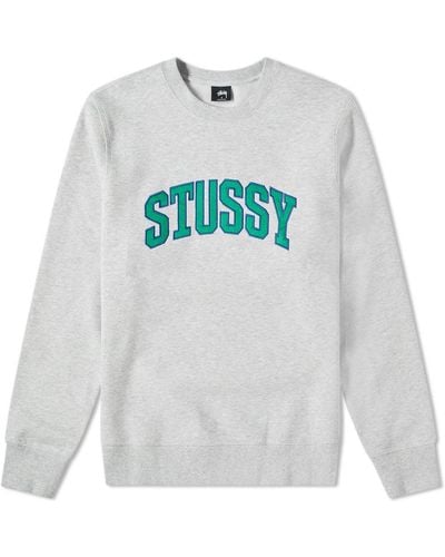 Stussy Arch Logo Sweatshirt - Grey