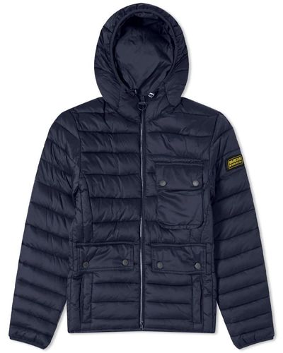 Barbour Ouston (si) Hooded Quilt - Blue