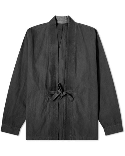 Maharishi Hemp Embroded Hanten Shirt - Black