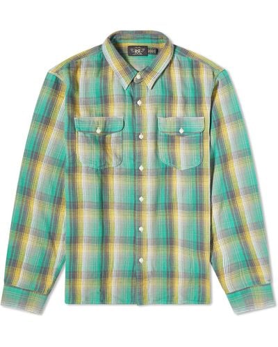 RRL Preston Check Shirt - Green