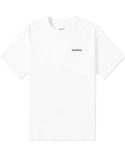 Manors Golf Logo T-Shirt - White