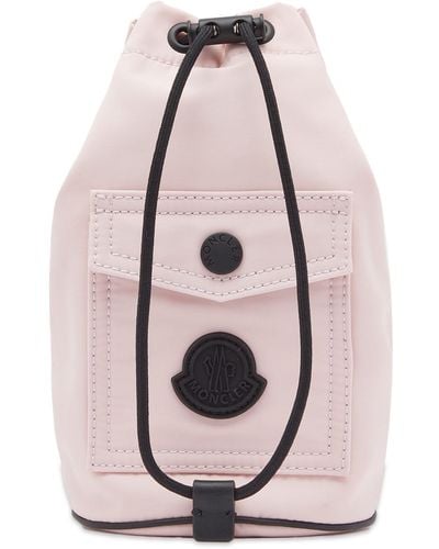 Moncler Mini Drawstring Pouch Bag - Pink