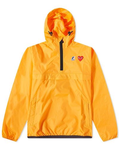 COMME DES GARÇONS PLAY X K-Way Half Zip Packable Jacket - Orange