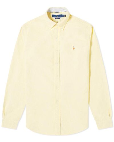 Polo Ralph Lauren Slim Fit Button Down Oxford Shirt - Yellow