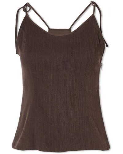Our Legacy Strin Tank Vest - Brown