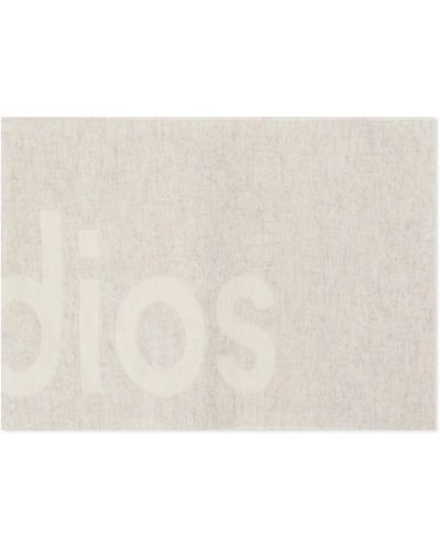 Acne Studios Toronty Logo Contrast Recycled Scarf - Natural