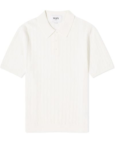 Wax London Naples Knit Polo Shirt - White