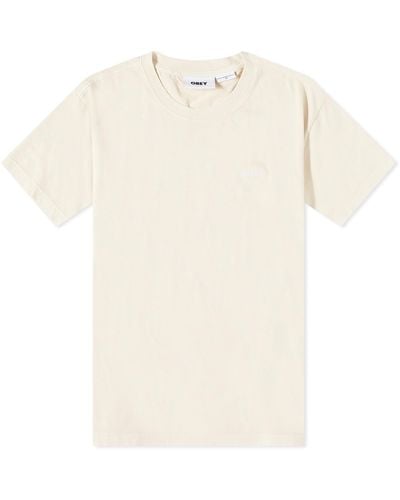 Obey Lowercase Pigment T-Shirt - Natural