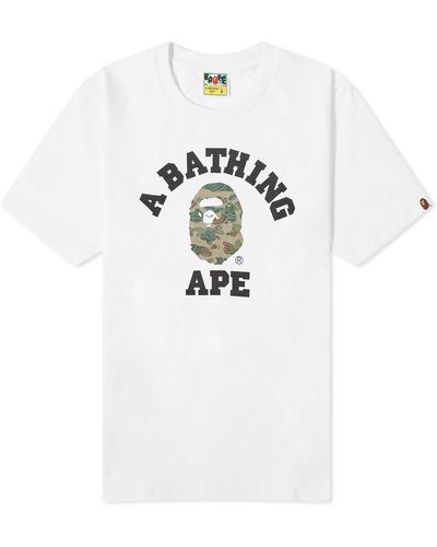 A Bathing Ape Layered Line Camo Nyc Logo T-shirt in Black for Men