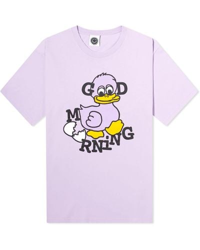 Good Morning Tapes Duck T-Shirt - Purple